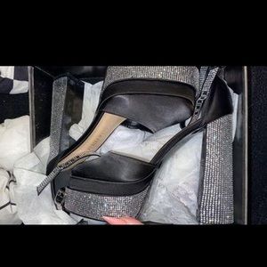 Platform rhinestone heels
